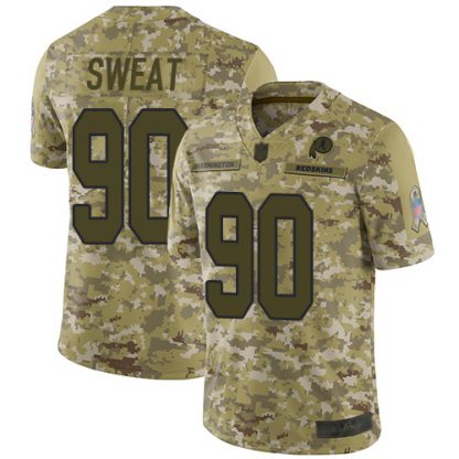 Nike Washington Commanders #90 Montez Sweat Camo Youth Stitched NFL Limited 2018 Salute to Service Jersey