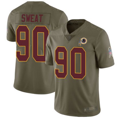 Nike Washington Commanders #90 Montez Sweat Olive Men's Stitched NFL Limited 2017 Salute To Service Jersey