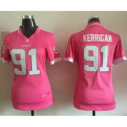 Nike Washington Commanders #91 Ryan Kerrigan Pink Women's Stitched NFL Elite Bubble Gum Jersey