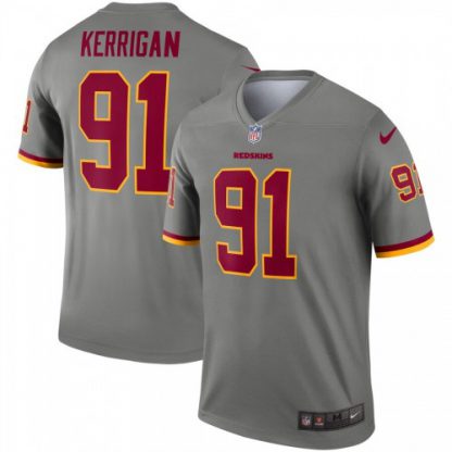 Washington Washington Commanders #91 Ryan Kerrigan Nike Inverted Legend Jersey Gray