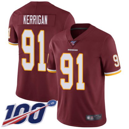 Nike Washington Commanders #91 Ryan Kerrigan Burgundy Red Team Color Men's Stitched NFL 100th Season Vapor Limited Jersey