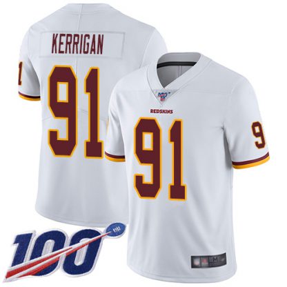 Nike Washington Commanders #91 Ryan Kerrigan White Men's Stitched NFL 100th Season Vapor Limited Jersey