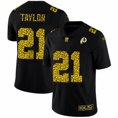 Washington Washington Commanders #21 Sean Taylor Men's Nike Leopard Print Fashion Vapor Limited NFL Jersey Black