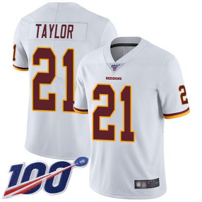 Nike Washington Commanders #21 Sean Taylor White Men's Stitched NFL 100th Season Vapor Limited Jersey