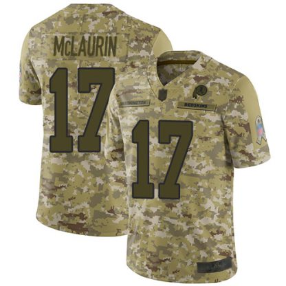 Nike Washington Commanders #17 Terry McLaurin Camo Youth Stitched NFL Limited 2018 Salute to Service Jersey
