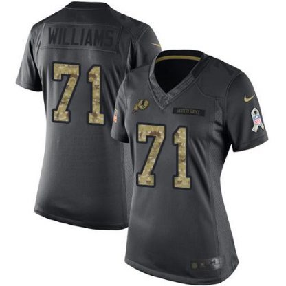 Nike Washington Commanders #71 Trent Williams Black Women's Stitched NFL Limited 2016 Salute to Service Jersey