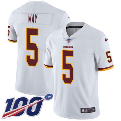 Nike Washington Commanders #5 Tress Way White Youth Stitched NFL 100th Season Vapor Untouchable Limited Jersey
