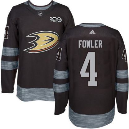 Adidas Anaheim Ducks #4 Cam Fowler Black 1917-2017 100th Anniversary Stitched NHL Jersey