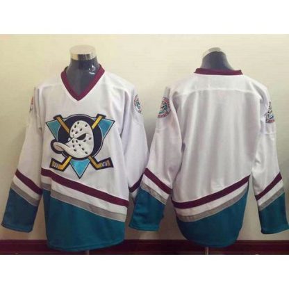 Anaheim Ducks Blank White CCM Throwback Stitched NHL Jersey