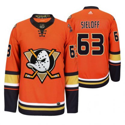 Anaheim Anaheim Ducks #63 Patrick Sieloff Men's 2019-20 Third Orange Alternate Stitched NHL Jersey