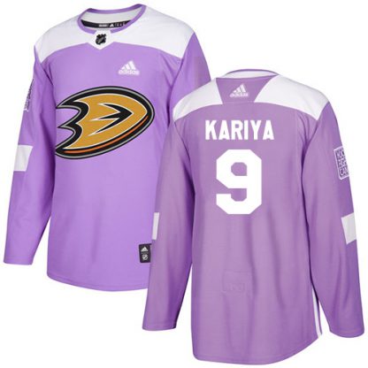 Adidas Anaheim Ducks #9 Paul Kariya Purple Authentic Fights Cancer Stitched NHL Jersey