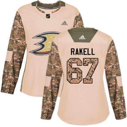 Adidas Anaheim Ducks #67 Rickard Rakell Camo Authentic 2017 Veterans Day Women's Stitched NHL Jersey