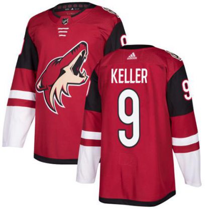Adidas Arizona Coyotes #9 Clayton Keller Maroon Home Authentic Stitched NHL Jersey