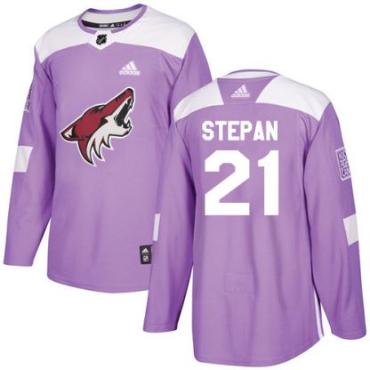 Adidas Arizona Coyotes #21 Derek Stepan Purple Authentic Fights Cancer Stitched NHL Jersey