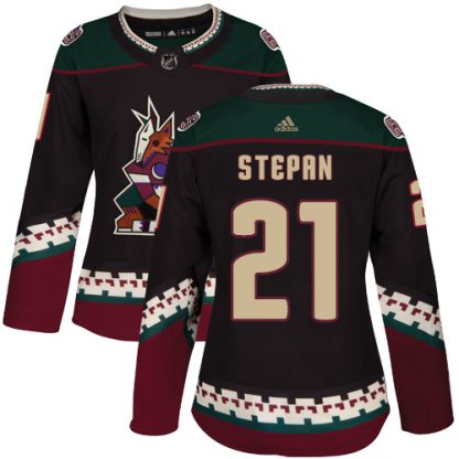 Adidas Arizona Coyotes #21 Derek Stepan Black Alternate Authentic Women's Stitched NHL Jersey