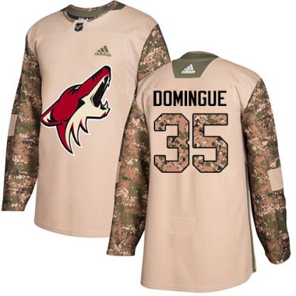 Adidas Arizona Coyotes #35 Louis Domingue Camo Authentic 2017 Veterans Day Stitched Youth NHL Jersey