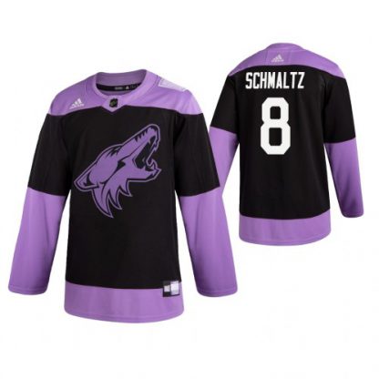 Adidas Arizona Coyotes #8 Nick Schmaltz Men's Black Hockey Fights Cancer Practice NHL Jersey
