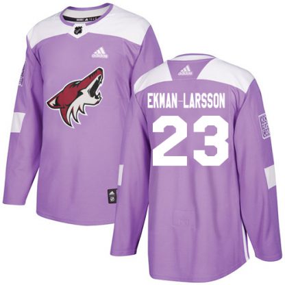 Adidas Arizona Coyotes #23 Oliver Ekman-Larsson Purple Authentic Fights Cancer Stitched NHL Jersey
