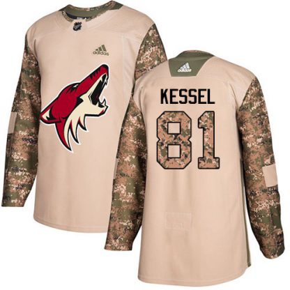 Adidas Arizona Coyotes #81 Phil Kessel Camo Authentic 2017 Veterans Day Stitched NHL Jersey