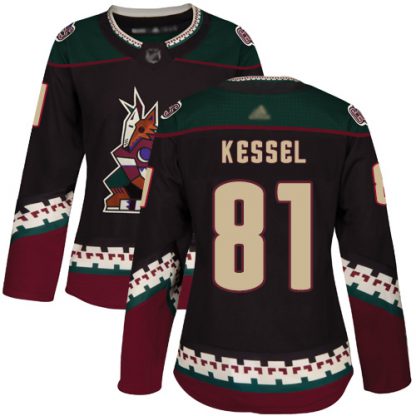 Adidas Arizona Coyotes #81 Phil Kessel Black Alternate Authentic Women's Stitched NHL Jersey