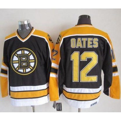 Boston Bruins #12 Adam Oates Black CCM Throwback New Stitched NHL Jersey