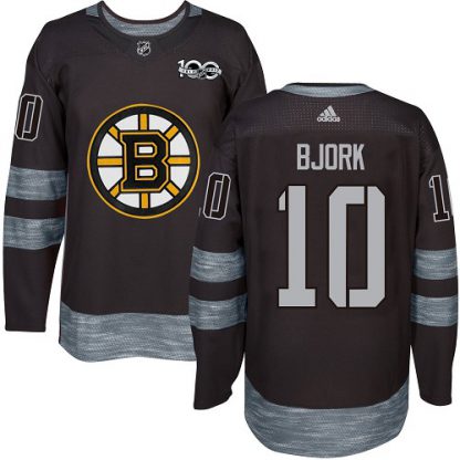 Adidas Boston Bruins #10 Anders Bjork Black 1917-2017 100th Anniversary Stitched NHL Jersey