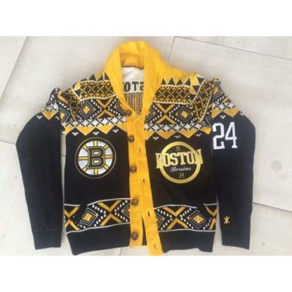 Boston Boston Bruins #24 Black Men's NHL Ugly Sweater