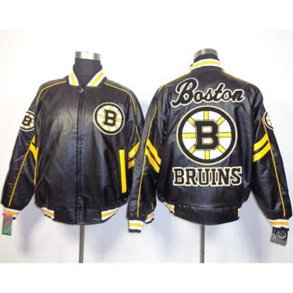Boston Boston Bruins Black NHL Leather Jacket