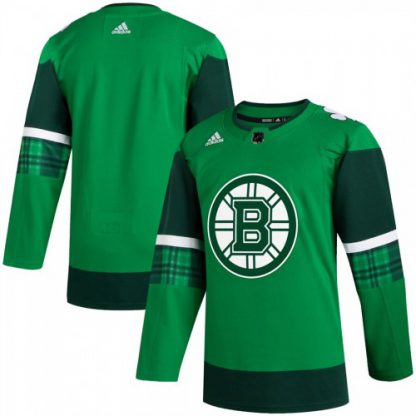 Boston Boston Bruins Blank Men's Adidas 2020 St. Patrick's Day Stitched NHL Jersey Green