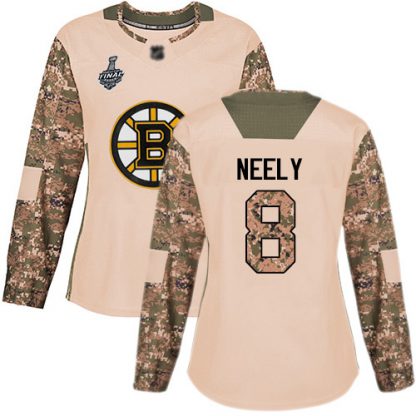 Adidas Boston Bruins #8 Cam Neely Camo Authentic 2017 Veterans Day Stanley Cup Final Bound Women's Stitched NHL Jersey