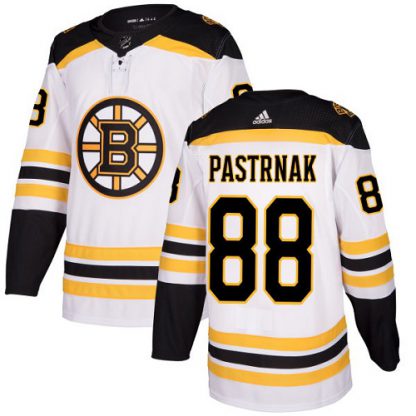 Adidas Boston Bruins #88 David Pastrnak White Road Authentic Youth Stitched NHL Jersey