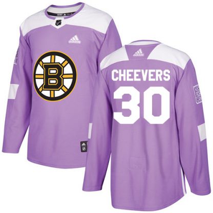 Adidas Boston Bruins #30 Gerry Cheevers Purple Authentic Fights Cancer Stitched NHL Jersey