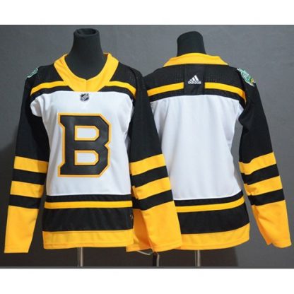 Adidas Boston Bruins Blank White Authentic 2019 Winter Classic Women's Stitched NHL Jersey