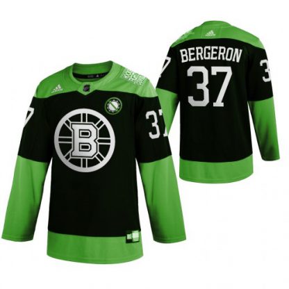 Boston Boston Bruins #37 Patrice Bergeron Men's Adidas Green Hockey Fight nCoV Limited NHL Jersey