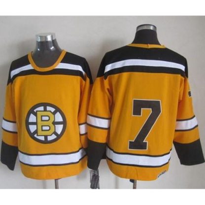 Boston Bruins #7 Phil Esposito Yellow CCM Throwback Stitched NHL Jersey