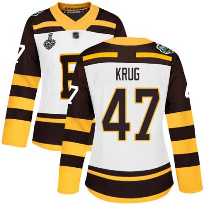 Adidas Boston Bruins #47 Torey Krug White Authentic 2019 Winter Classic Stanley Cup Final Bound Women's Stitched NHL Jersey