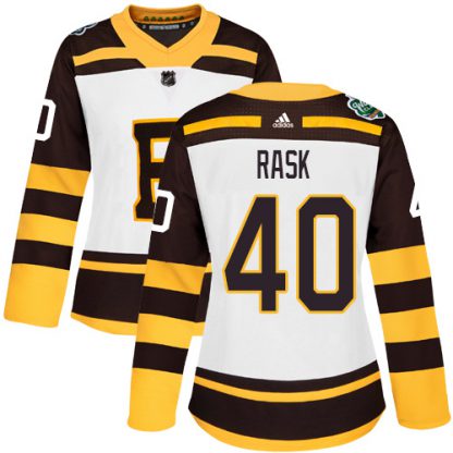 Adidas Boston Bruins #40 Tuukka Rask White Authentic 2019 Winter Classic Women's Stitched NHL Jersey