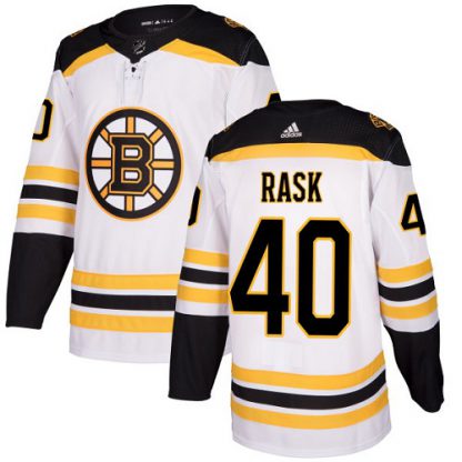 Adidas Boston Bruins #40 Tuukka Rask White Road Authentic Youth Stitched NHL Jersey