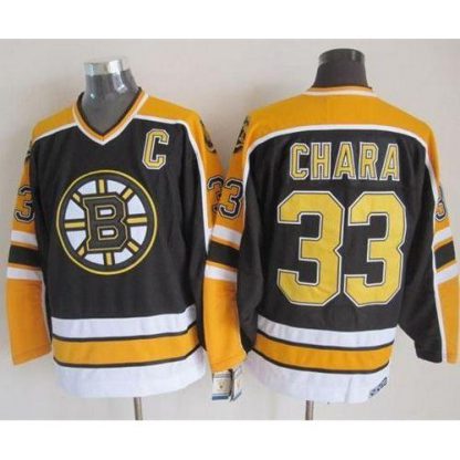Boston Bruins #33 Zdeno Chara Black CCM Throwback New Stitched NHL Jersey