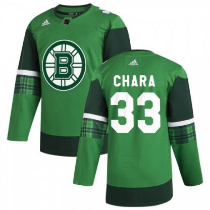 Boston Boston Bruins #33 Zdeno Chara Men's Adidas 2020 St. Patrick's Day Stitched NHL Jersey Green.jpg