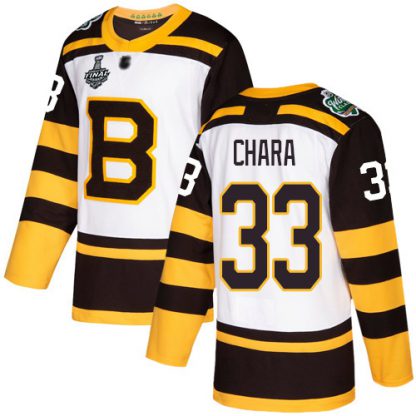 Adidas Boston Bruins #33 Zdeno Chara White Authentic 2019 Winter Classic Stanley Cup Final Bound Stitched NHL Jersey