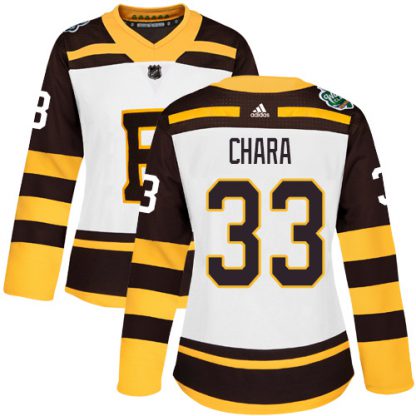 Adidas Boston Bruins #33 Zdeno Chara White Authentic 2019 Winter Classic Women's Stitched NHL Jersey