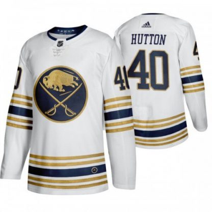 Buffalo Buffalo Sabres #40 Carter Hutton White 50th Anniversary Third 2019-20 Jersey