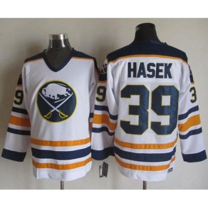 Buffalo Sabres #39 Dominik Hasek White CCM Throwback Stitched NHL Jersey