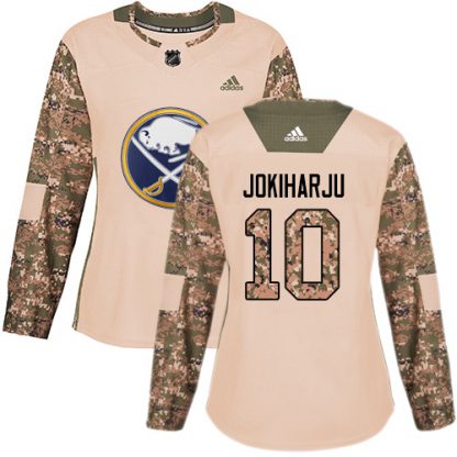 Adidas Buffalo Sabres #10 Henri Jokiharju Camo Authentic 2017 Veterans Day Women's Stitched NHL Jersey