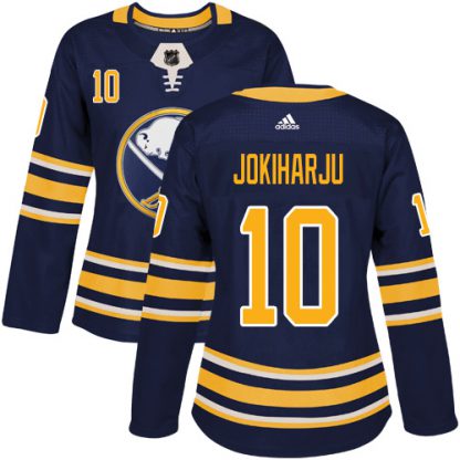 Adidas Buffalo Sabres #10 Henri Jokiharju Navy Blue Home Authentic Women's Stitched NHL Jersey