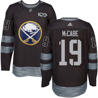 Adidas Buffalo Sabres #19 Jake McCabe Black 1917-2017 100th Anniversary Stitched NHL Jersey