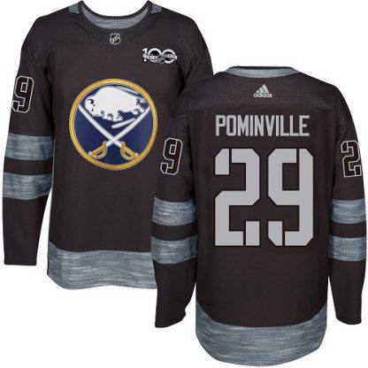 Adidas Buffalo Sabres #29 Jason Pominville Black 1917-2017 100th Anniversary Stitched NHL Jersey