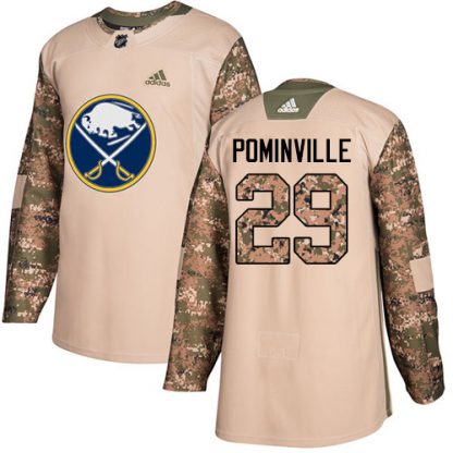 Adidas Buffalo Sabres #29 Jason Pominville Camo Authentic 2017 Veterans Day Stitched NHL Jersey