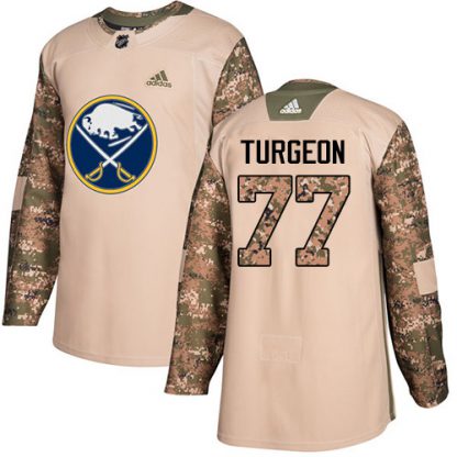 Adidas Buffalo Sabres #77 Pierre Turgeon Camo Authentic 2017 Veterans Day Stitched NHL Jersey